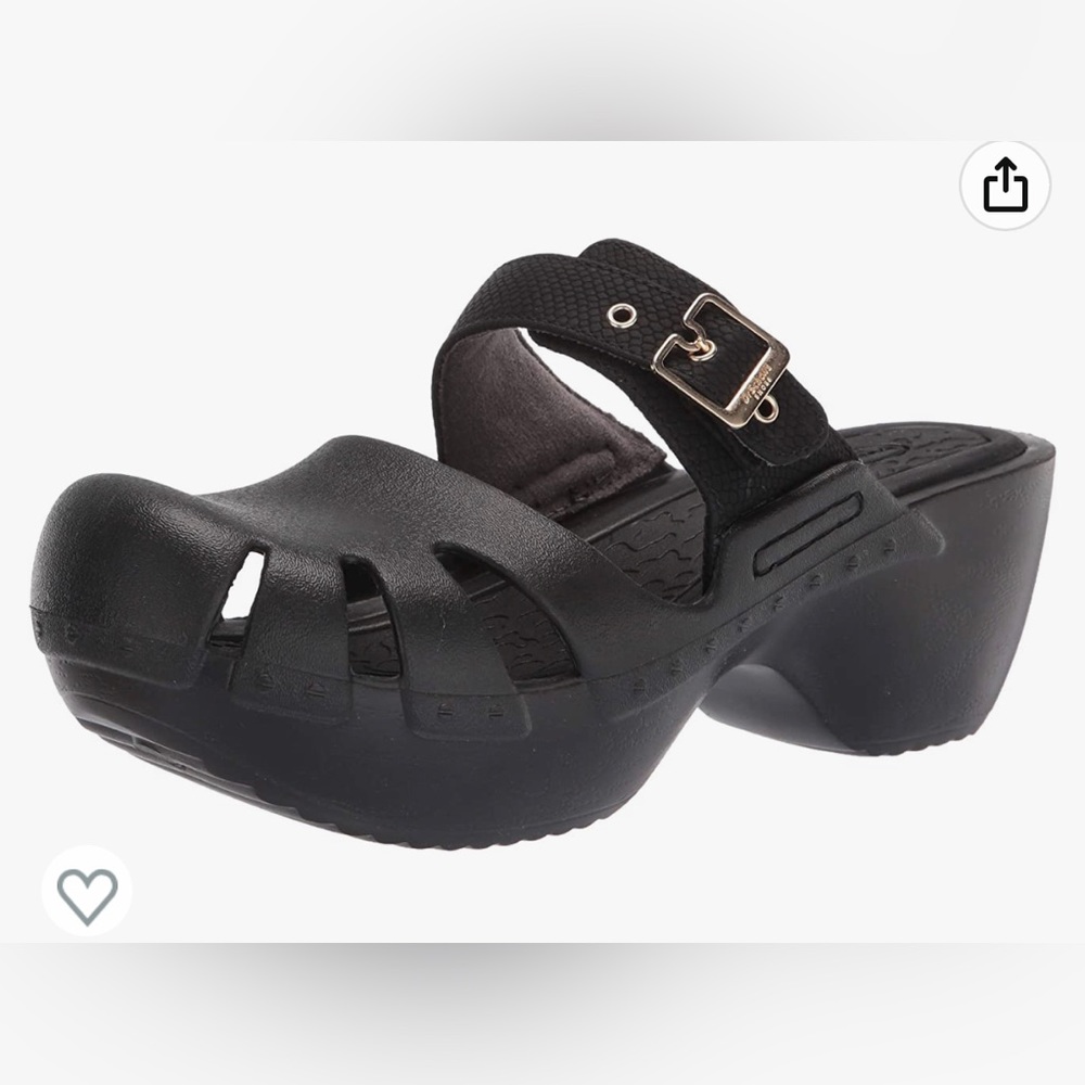 Dr. Scholl’s shoes women’s dance on clog 2-inch heel black comfort style 90s